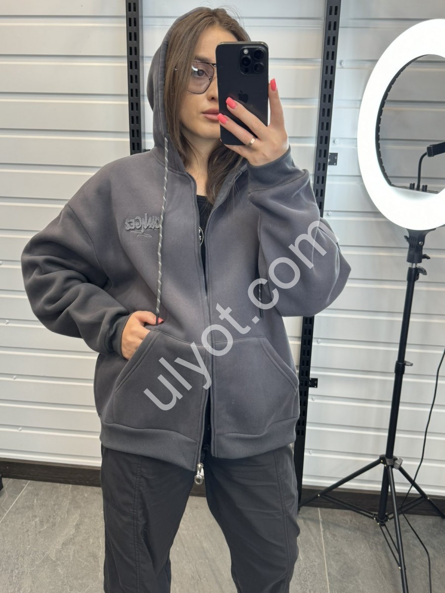КОФТА JJF (L-4XL) СІРИЙ 50143
