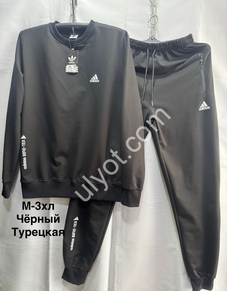 СПОРТ.КОСТЮМ A01 (M-3XL) МАНЖЕТ ЧЕРНЫЙ 