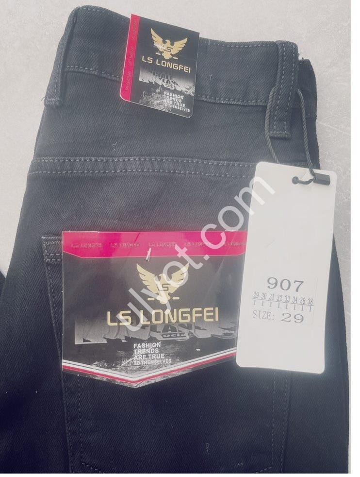 ДЖИНСИ LS JEANS (29-38) ЧОРНИЙ 907