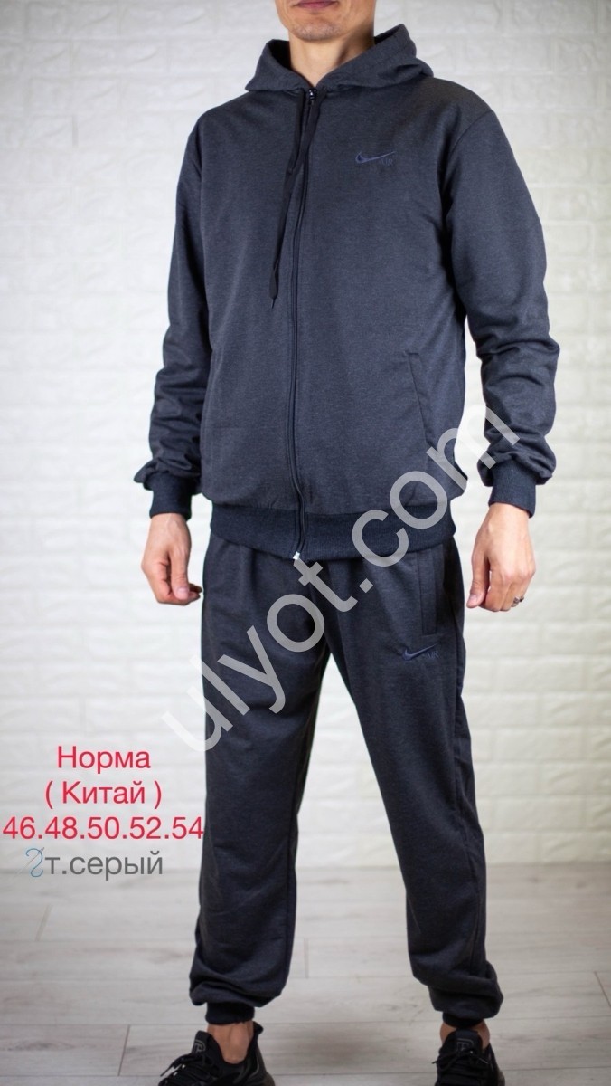 СПОРТ.КОСТЮМ N02 (46-54) МАНЖЕТ Т.СЕРЫЙ 