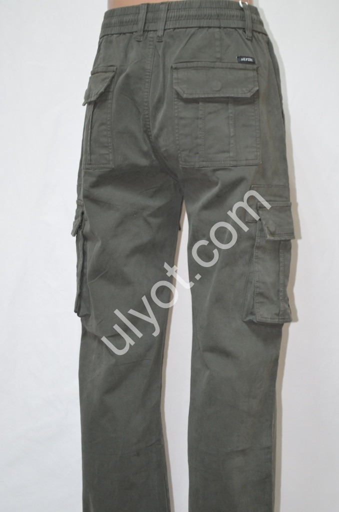 ДЖЕГИНСЫ AKPZEN (32-42) Т.ХАКИ 8080-B01