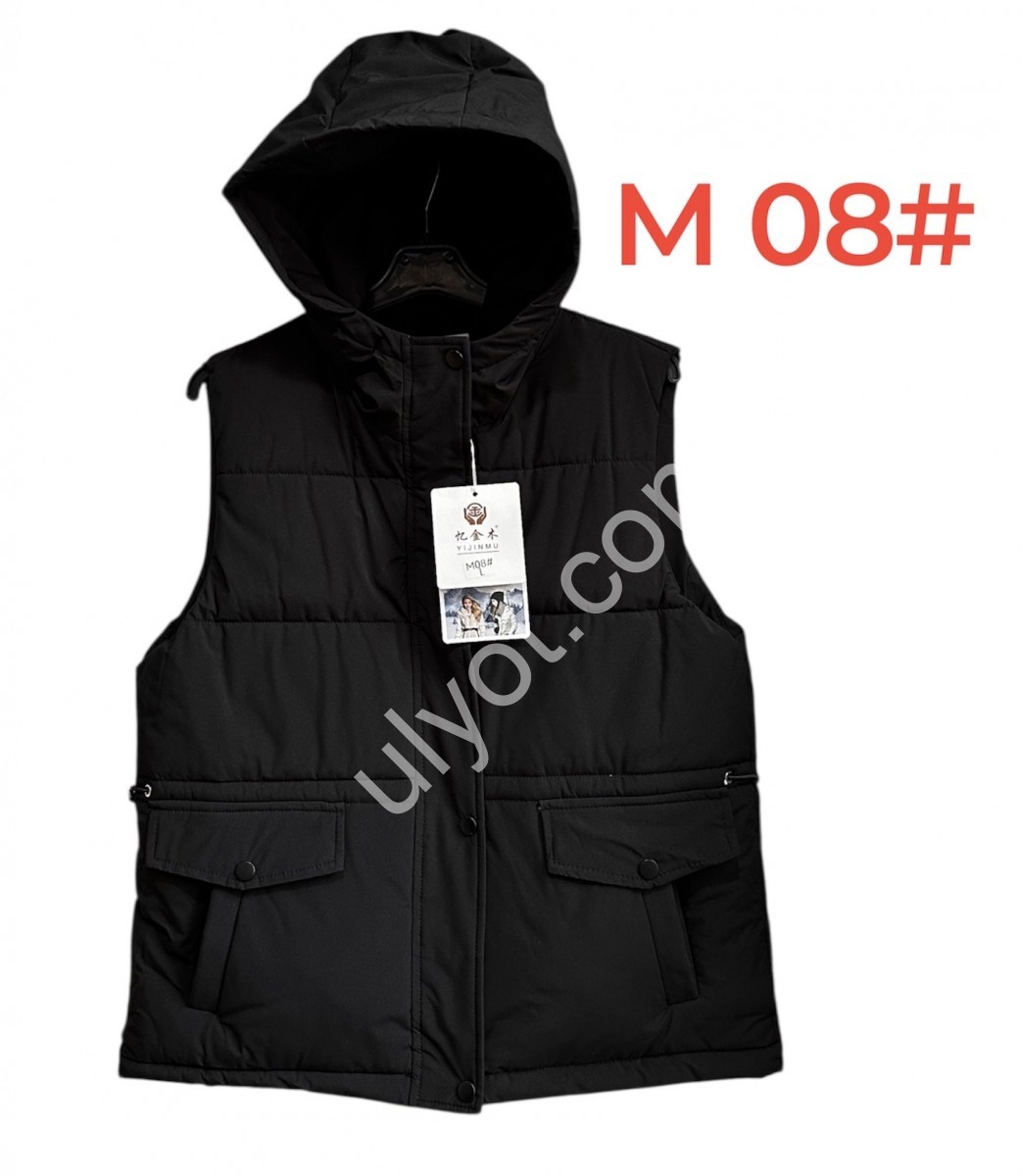 ЖИЛЕТКА (M-2XL) ЧОРНИЙ M08