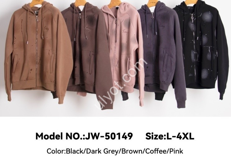 КОФТА JJF (L-4XL) РОЖОВИЙ 50149
