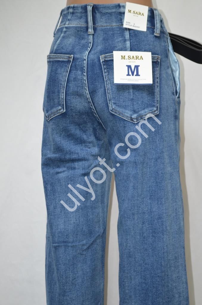 ДЖИНСЫ M.SARA (XS-XL) Т.СИНИЙ 2297