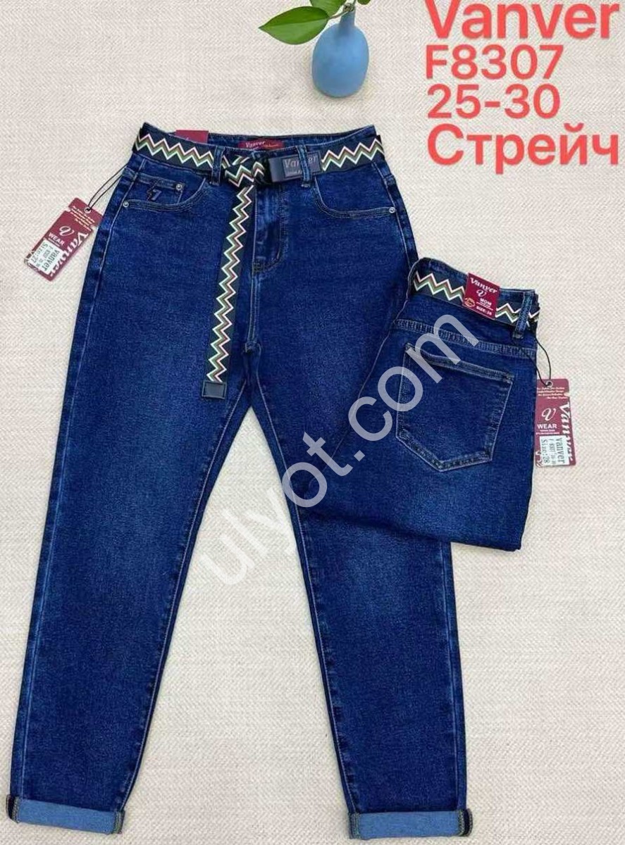 ДЖИНСИ VANVER (25-30) Т.СИНІЙ F8307
