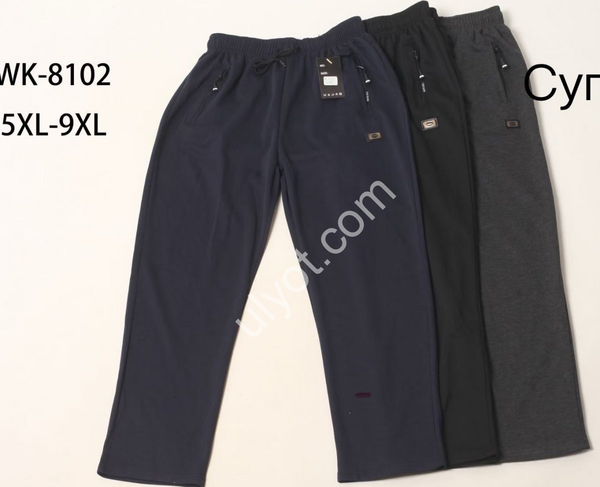 СПОРТ.ШТАНЫ (5XL-9XL) ПРЯМОЙ ГРАФИТ WK-8102