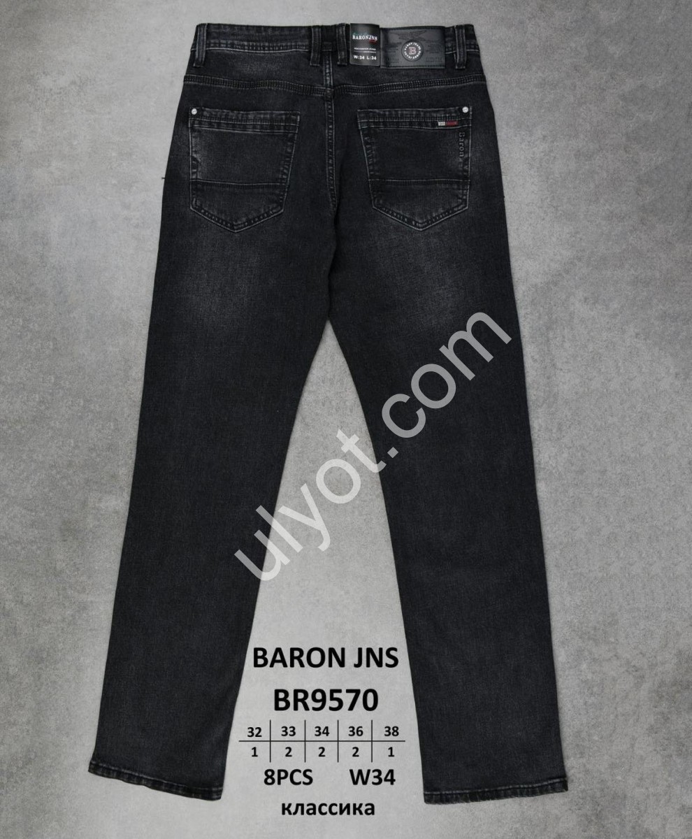 ДЖИНСЫ BARON (32-38) ЧЕРНЫЙ 9570