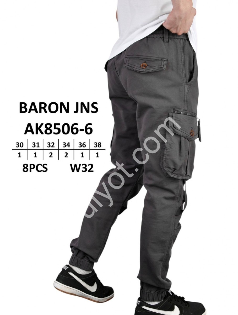 ДЖИНСИ BARON (30-38) ГРАФІТ 8506-6