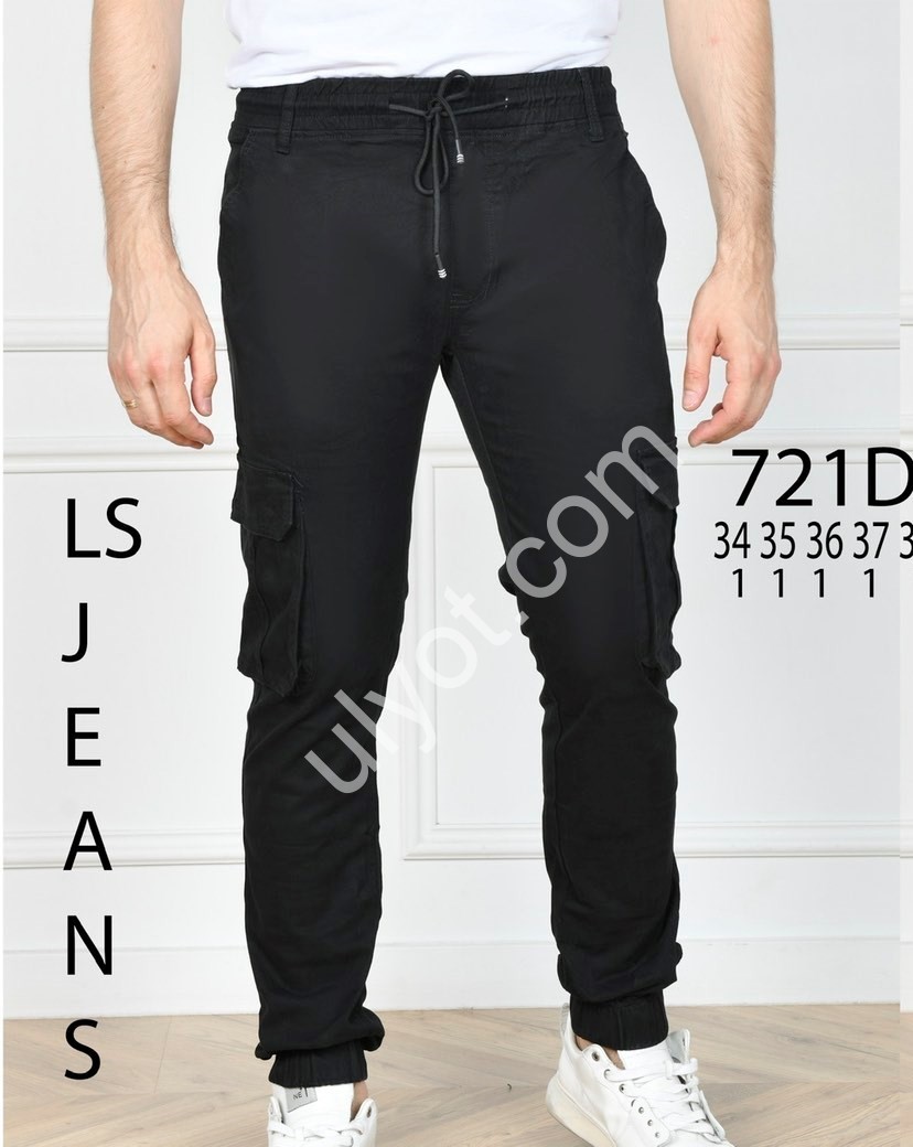 ДЖЕГІНСИ LS JEANS (34-42) ЧОРНИЙ 721D