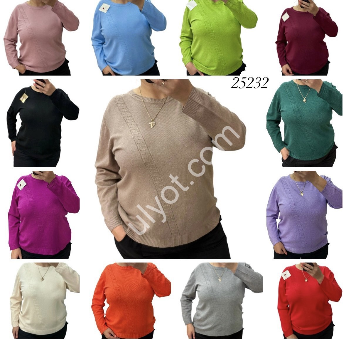 СВИТЕР (ONE SIZE 52-60) МИКС 25232