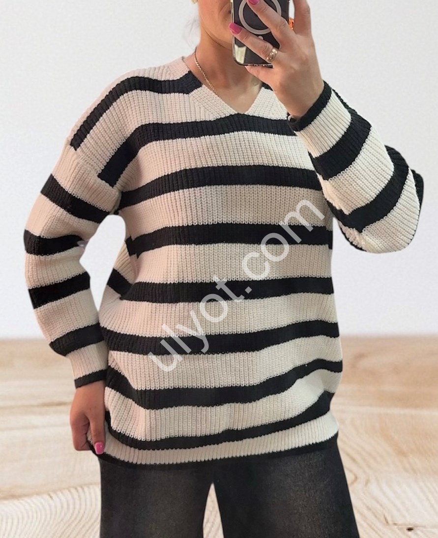 СВІТЕР (ONE SIZE 48-56) ЧОРНИЙ 24023