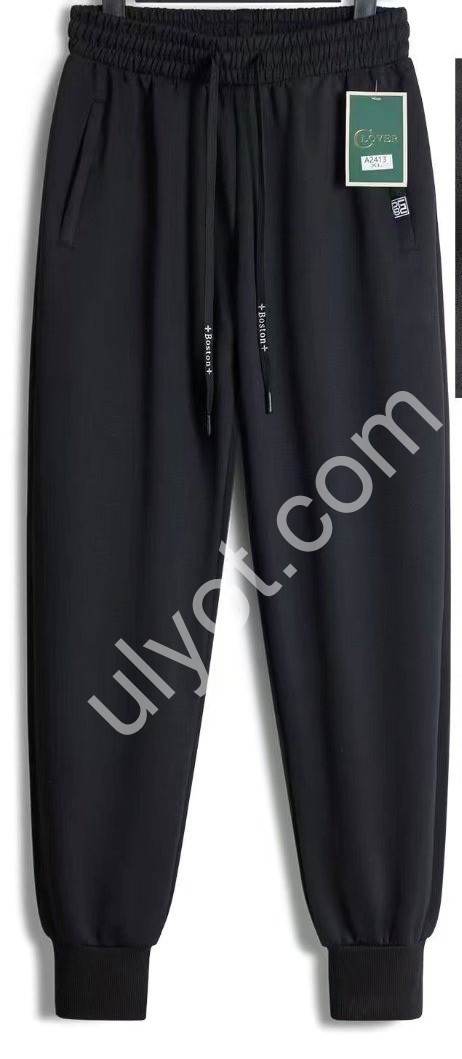 ШТАНЫ (XL-5XL) ФЛИС МАНЖЕТ Т.СИНИЙ 2413