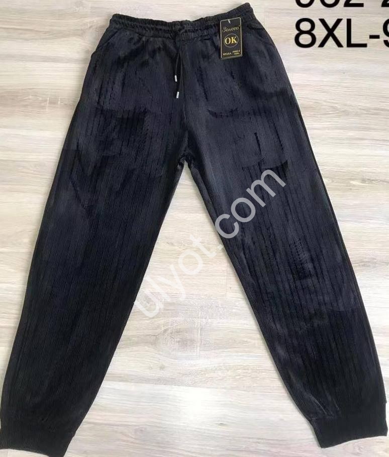 ШТАНИ (8XL-10XL) Хутро МАНЖЕТ ЧОРНИЙ 962-2