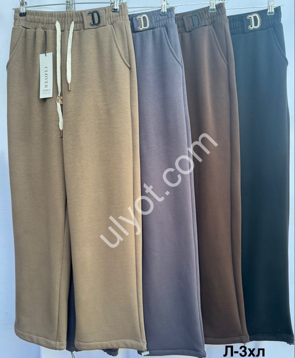 ШТАНЫ (L-3XL) МЕХ ШОКОЛАД 8812