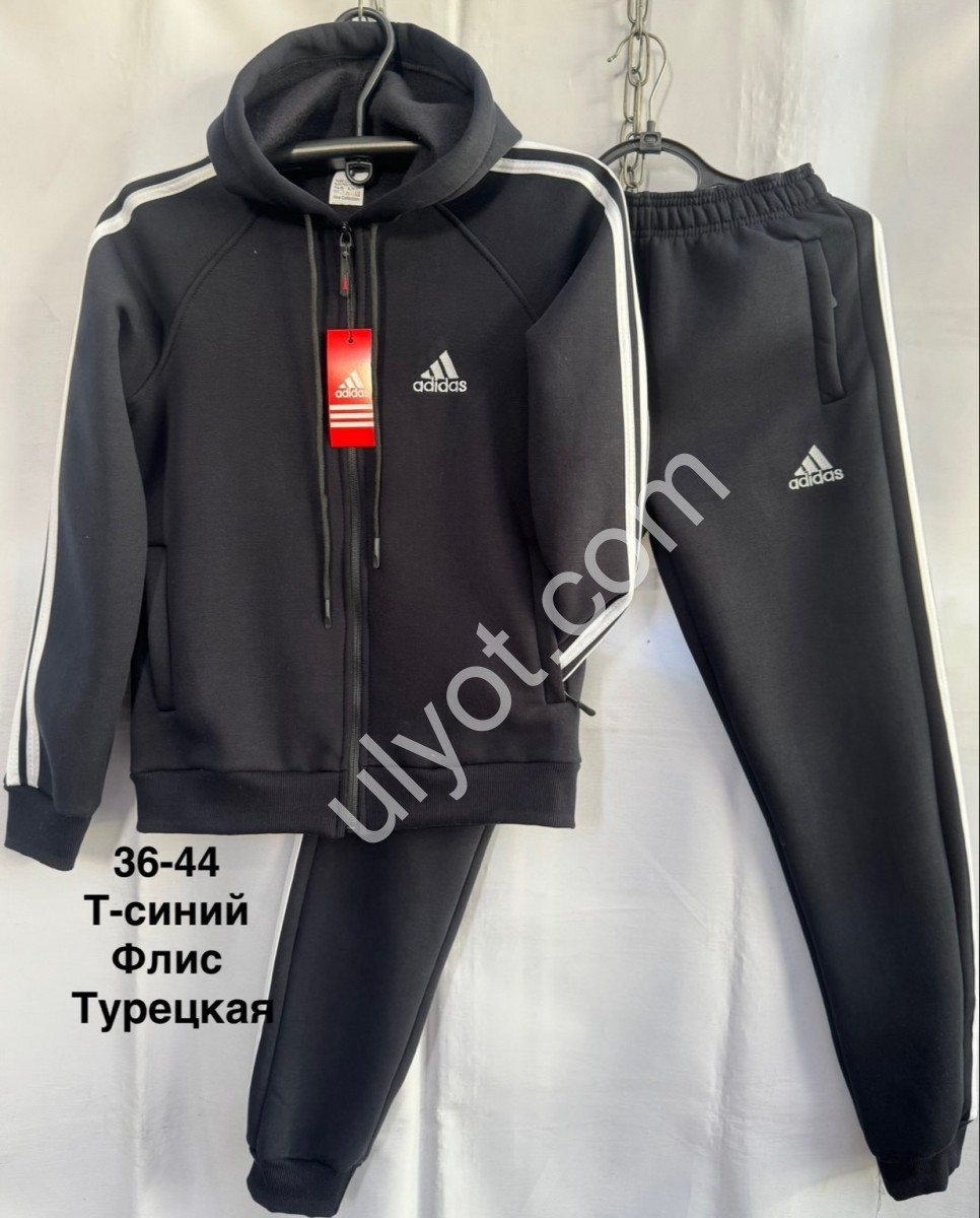 СПОРТ.КОСТЮМ A01 (36-44) ФЛИС МАНЖЕТ Т.СИНИЙ 