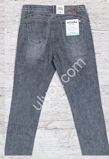 ДЖИНСЫ M.SARA (31-42) СЕРЫЙ 5709-D