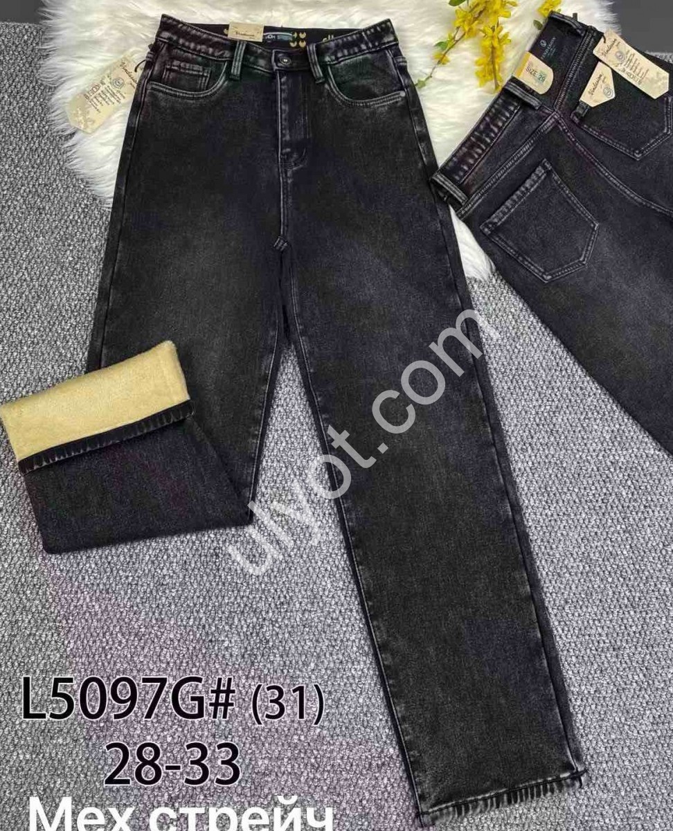 ДЖИНСЫ V&D (28-33) МЕХ ГРАФИТ 5097