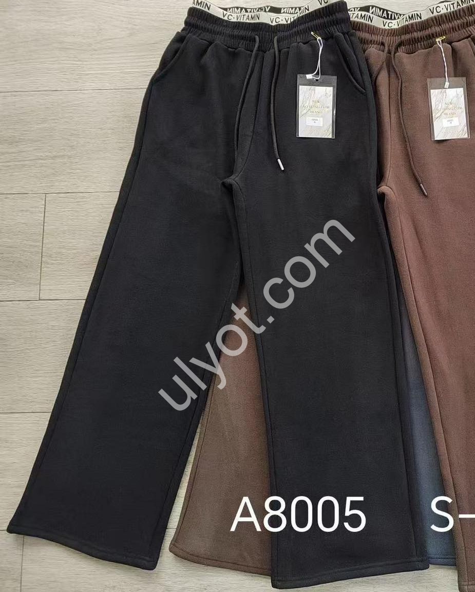 ШТАНЫ (S-2XL) ФЛИС ПРЯМОЙ МИКС  8005