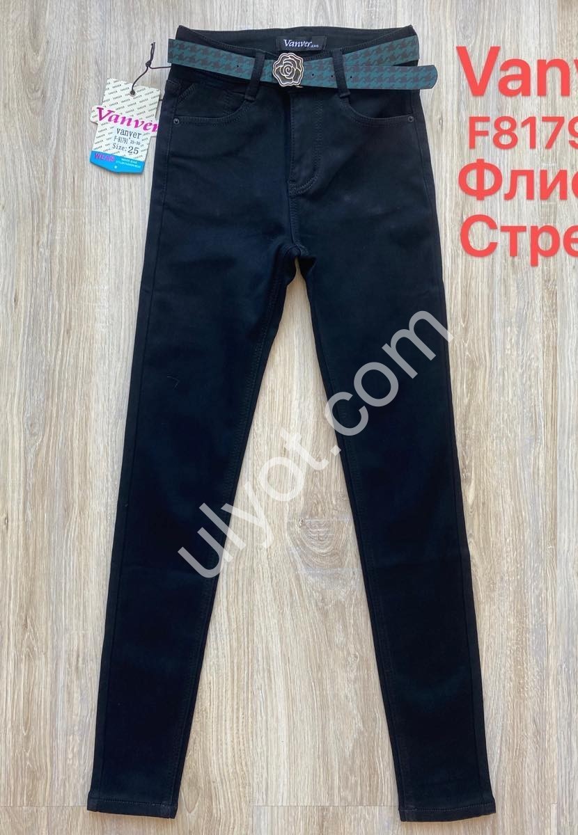ДЖИНСИ VANVER (25-30) ФЛІС ЧОРНИЙ F81791