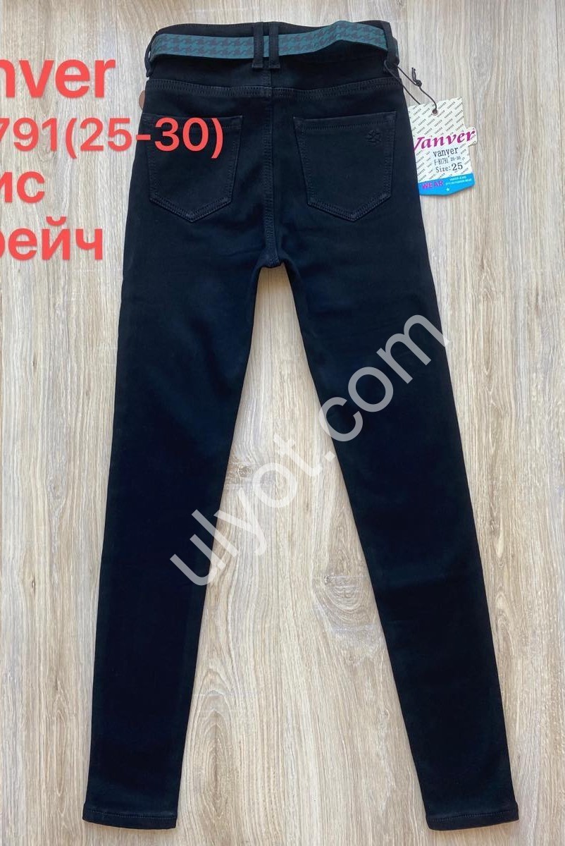 ДЖИНСИ VANVER (25-30) ФЛІС ЧОРНИЙ F81791