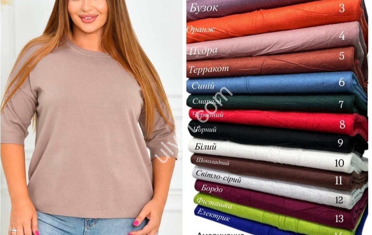 Фото 2 СВІТЕР (ONE SIZE 50-58) МІКС 24053