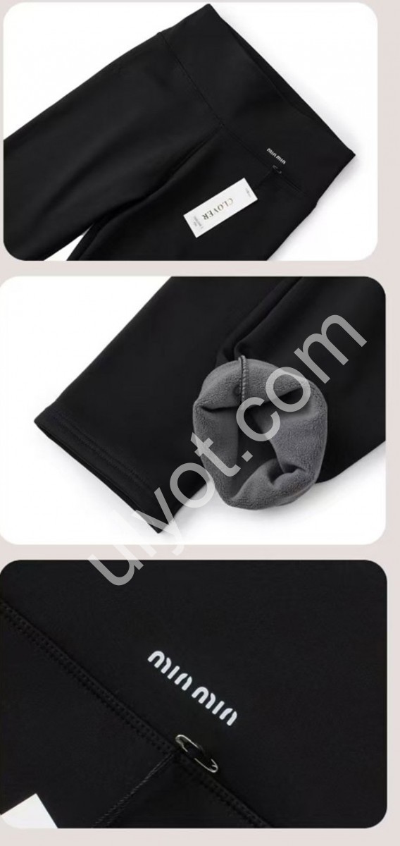 Лосини (4XL-6XL) ФЛІС ЧОРНИЙ 2948-2