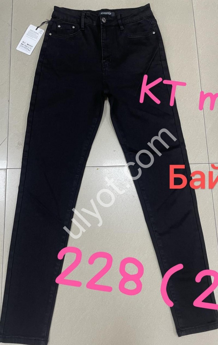 ДЖИНСИ KT.MOSS (25-30) БАЙКА ЧОРНИЙ 228