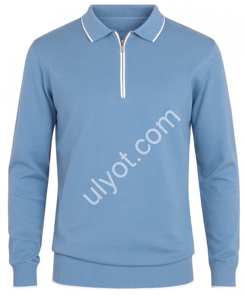 КОФТА VIP STONES (M-2XL) БЛАКИТНИЙ 054