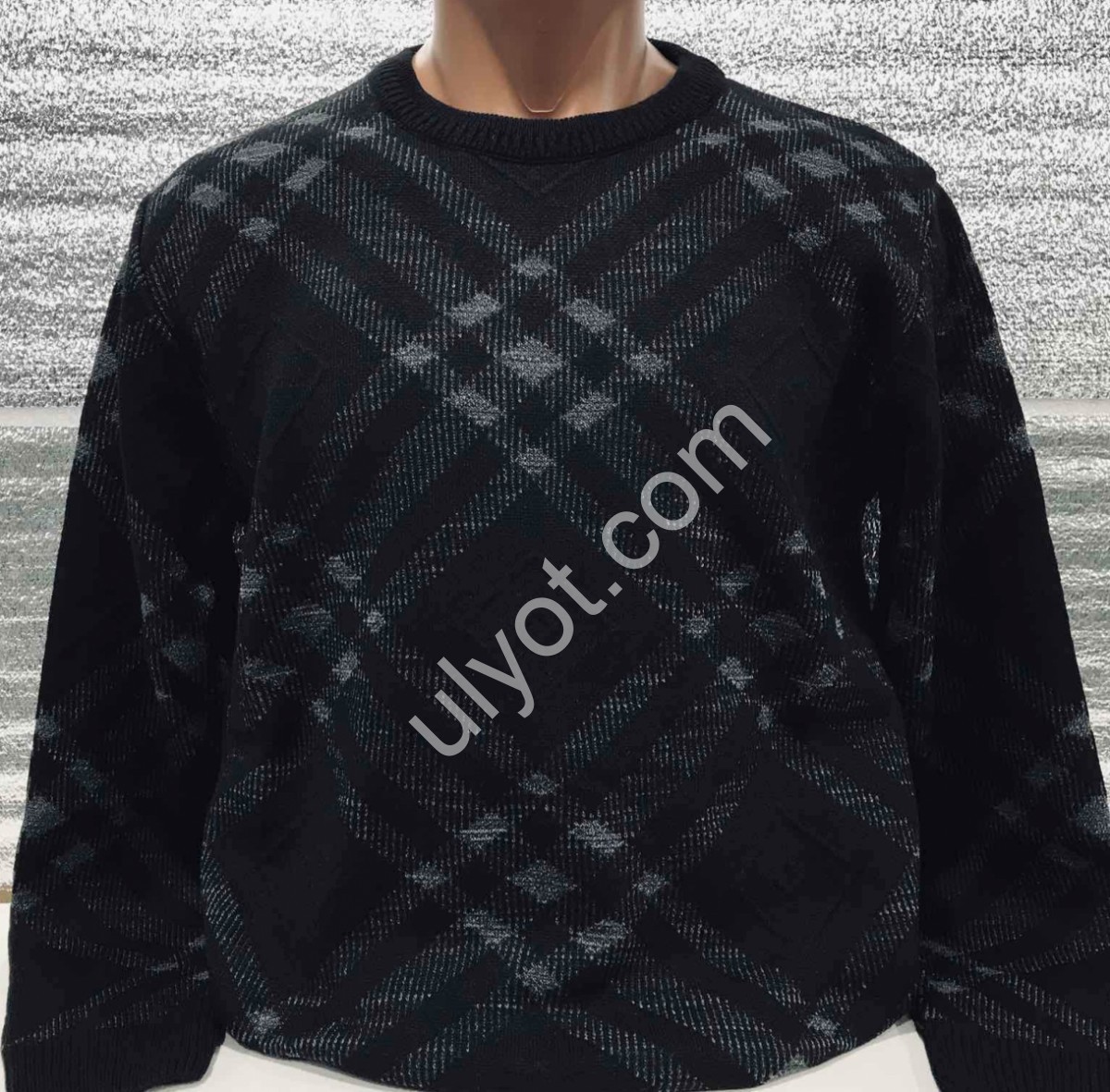 СВИТЕР CASHMERE (M-XL) ЧЕРНЫЙ 8095