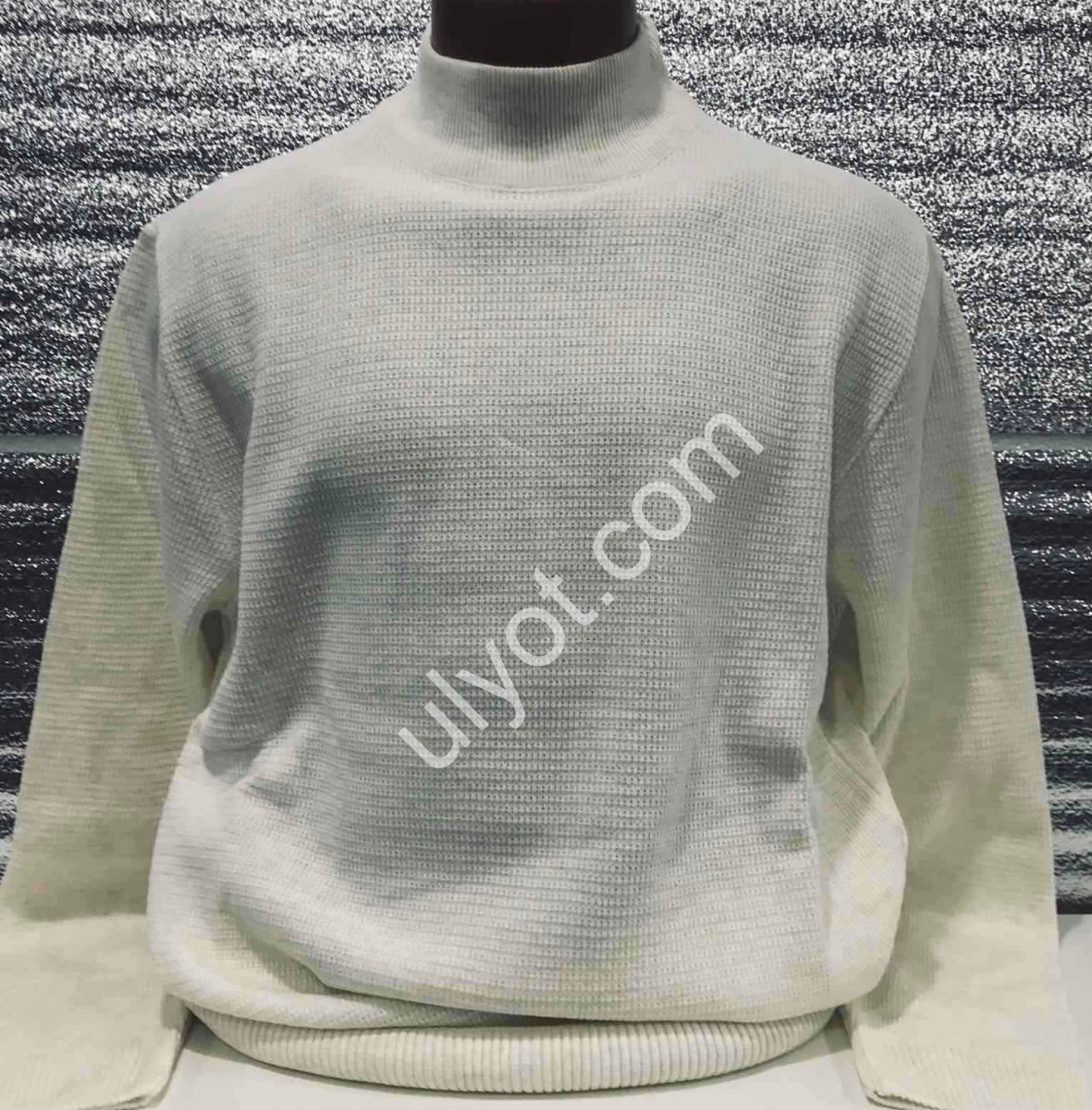 СВИТЕР CASHMERE (L-2XL) СТОЙКА КРЕМ 12103