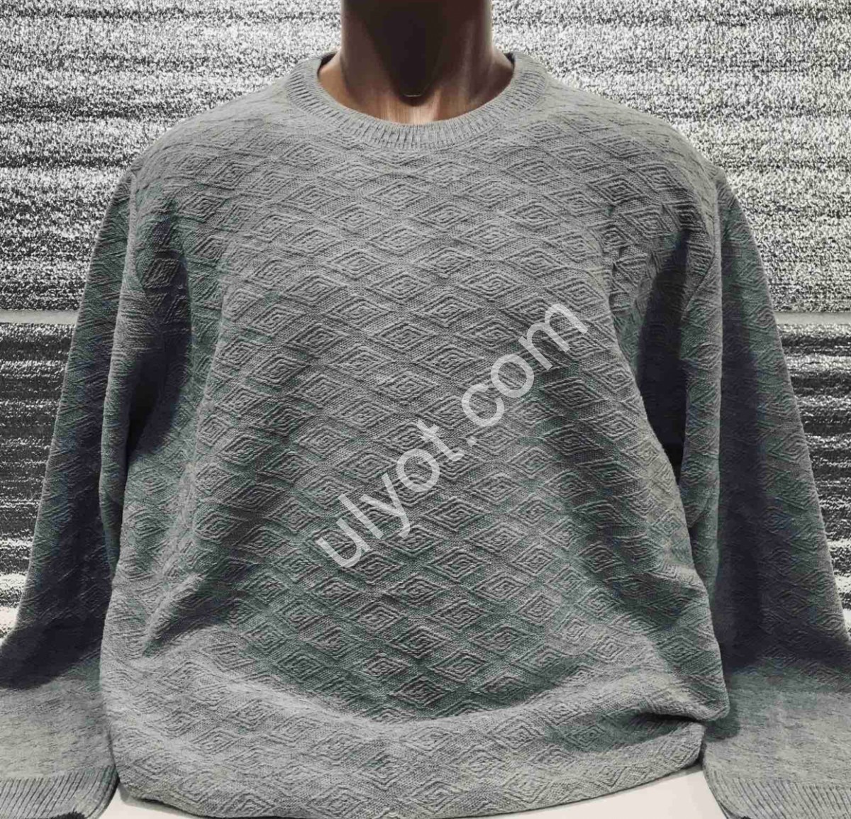 СВІТЕР CASHMERE (3XL-5XL) СВ.СІРИЙ 12136