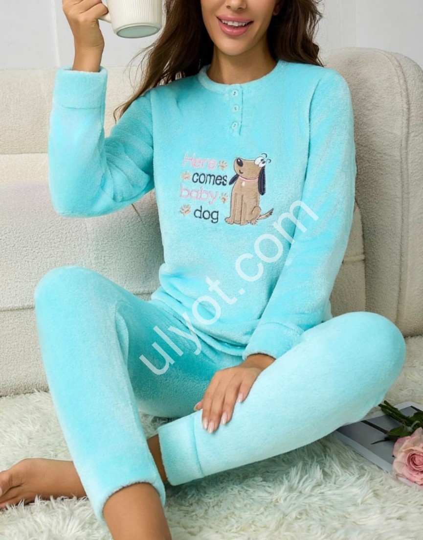 ПИЖАМА СОБАКА (M-3XL) БИРЮЗА 70370