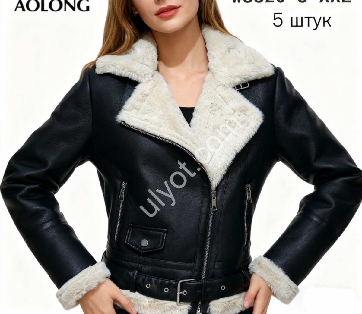 ДУБЛЕНКА AOLONG (S-2XL) ЧОРНИЙ 8820