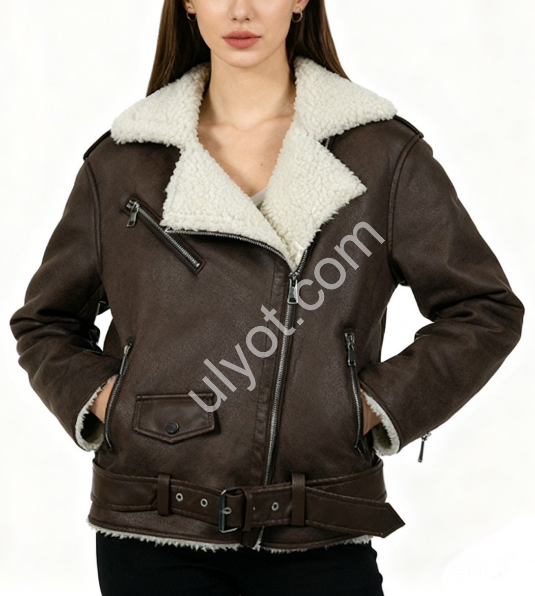 ДУБЛЕНКА AOLONG (S-2XL) КОРИЧНЕВЫЙ 8822