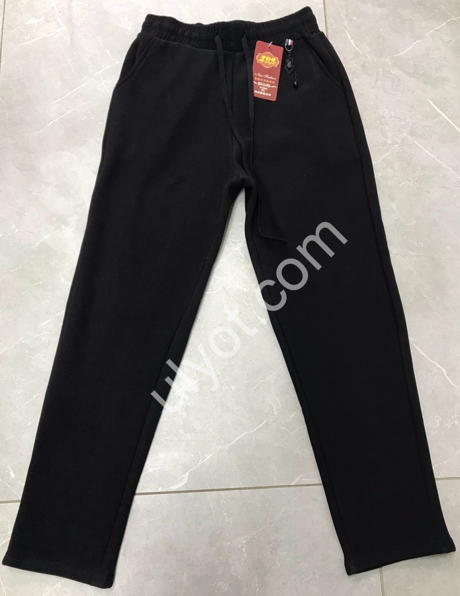 ШТАНЫ (2XL-6XL) МЕХ ЧЕРНЫЙ 2065