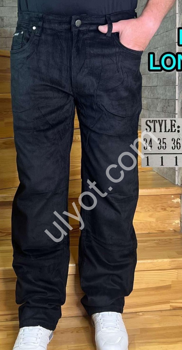 БРЮКИ LONGFEI  (32-40) ФЛИС ЧЕРНЫЙ F8659