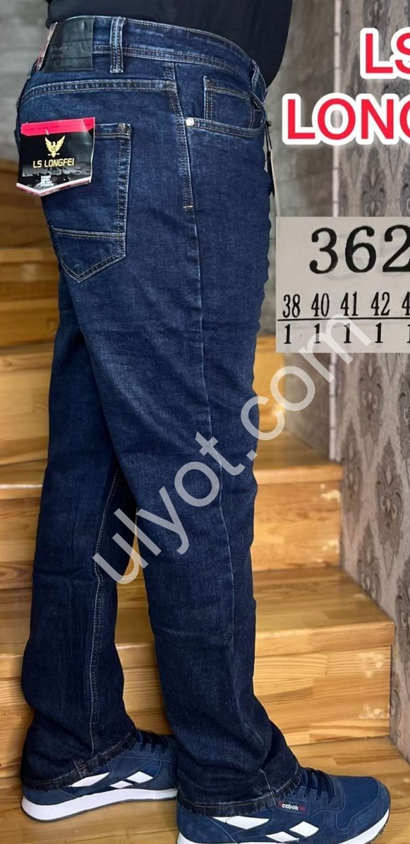 Фото 1 ДЖИНСЫ LONGFEI (38-48) Т.СИНИЙ 362TD