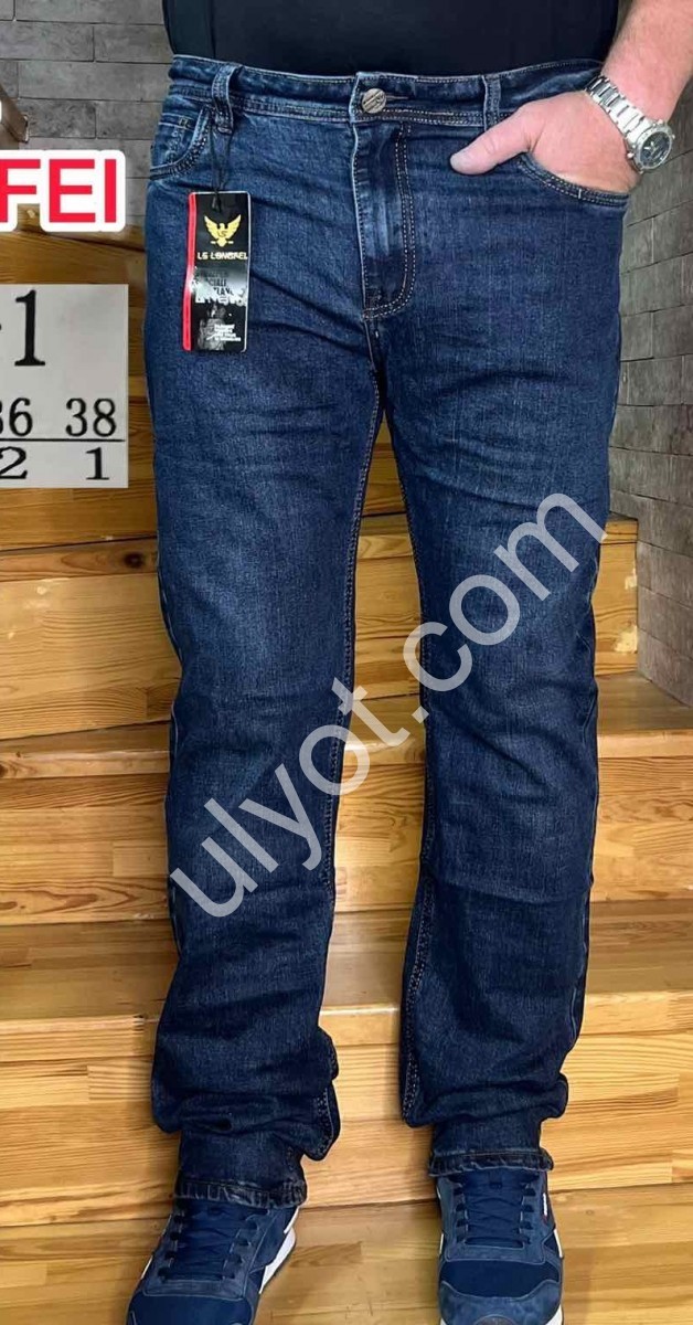ДЖИНСЫ LONGFEI (32-38) СИНИЙ 353-1