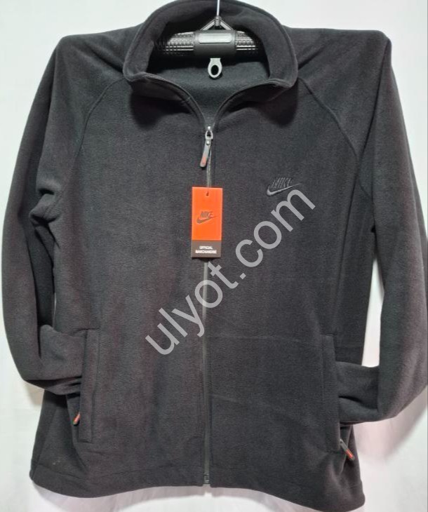 СПОРТ.КОФТА N02 (48-56) ФЛИС ЧЕРНЫЙ 