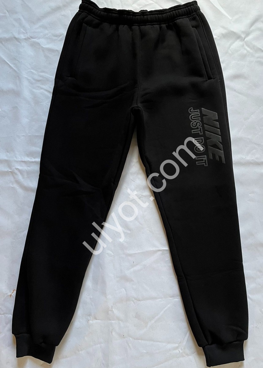 СПОРТ.ШТАНИ N02 (46-54) ФЛІС МАНЖЕТ ЧОРНИЙ K005