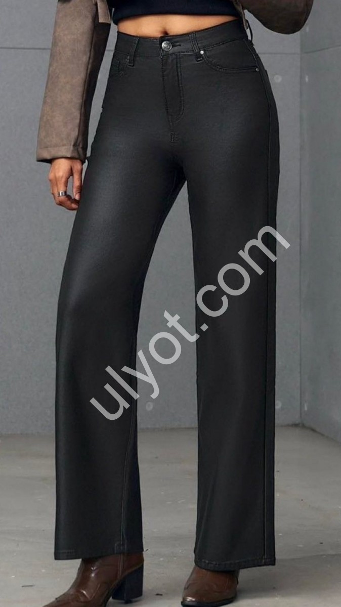 ДЖИНСЫ M.SARA (S-2XL) БАЙКА ЧЕРНЫЙ 3082-13