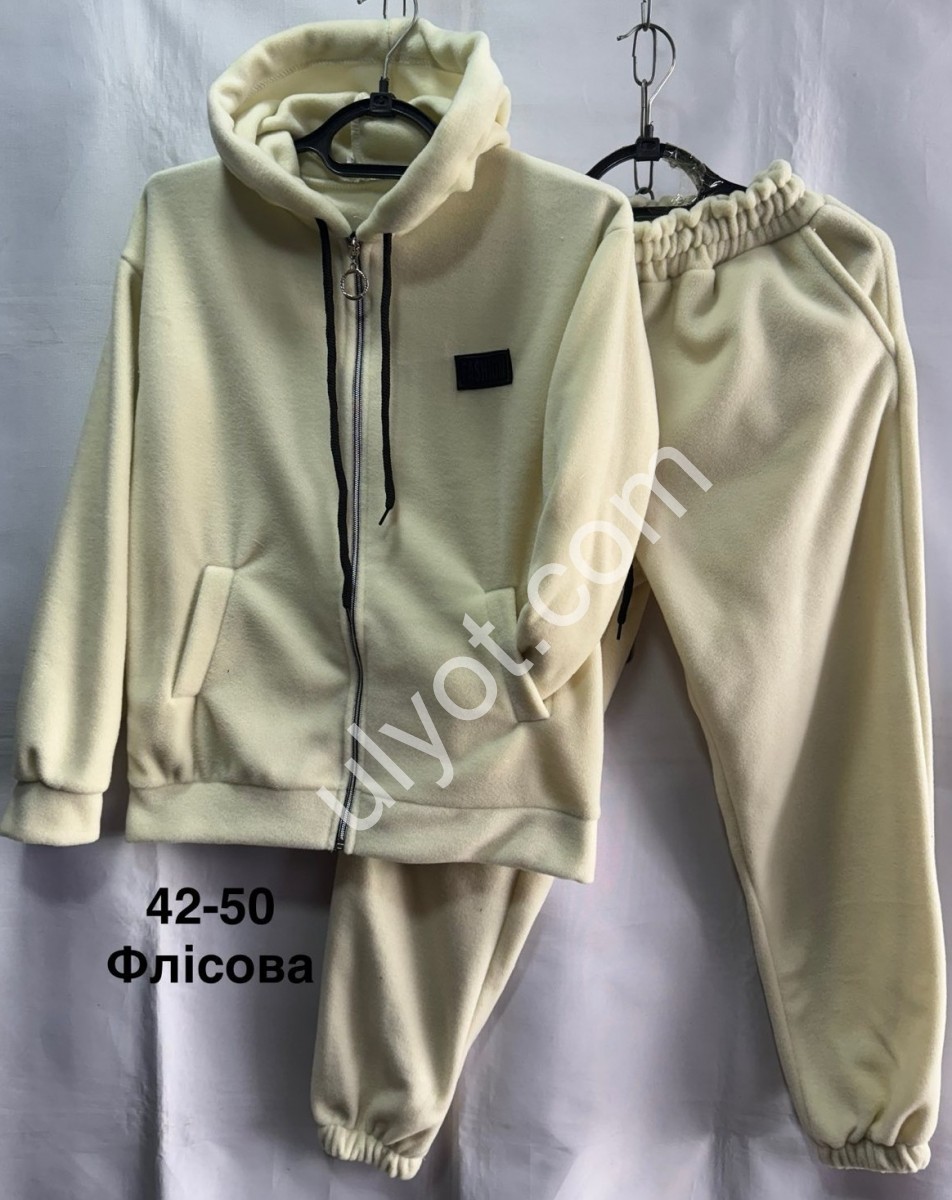 СПОРТ.КОСТЮМ (42-50) ФЛИС МАНЖЕТ БЕЖ 