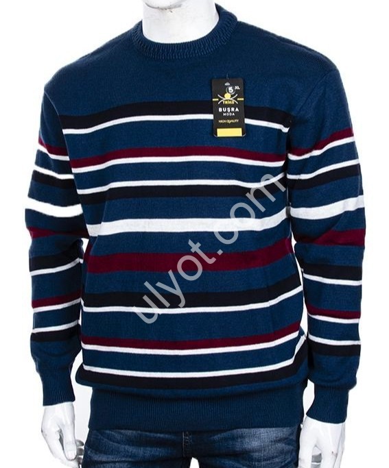 СВИТЕР (3XL-5XL) Т.СИНИЙ M914