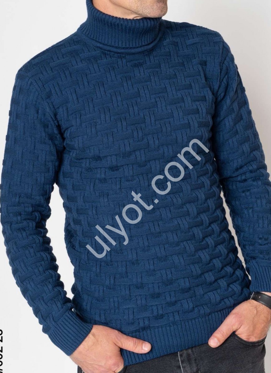 СВИТЕР (L-2XL) Т.СИНИЙ M602