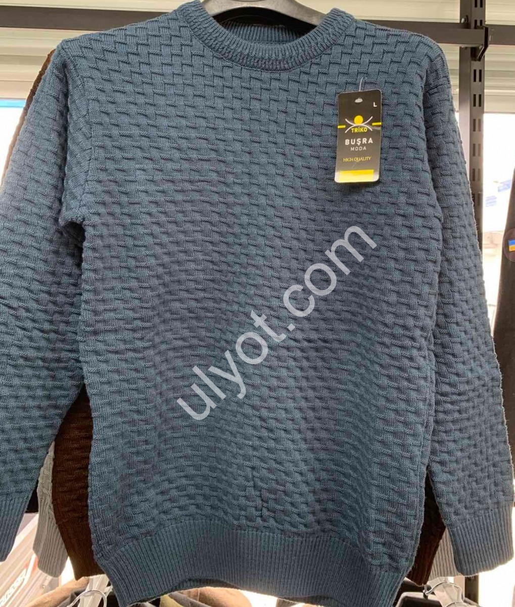 СВИТЕР (L-2XL) СИНИЙ M953