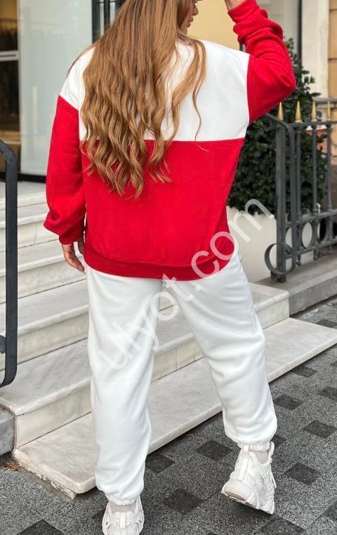 Фото 1 КОСТЮМ (42-48) ФЛИС КРАСНЫЙ 810