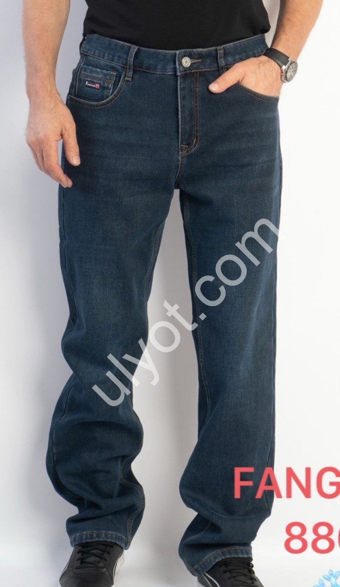 ДЖИНСЫ FANGSIDA (31-38) ФЛИС Т.СИНИЙ 8860