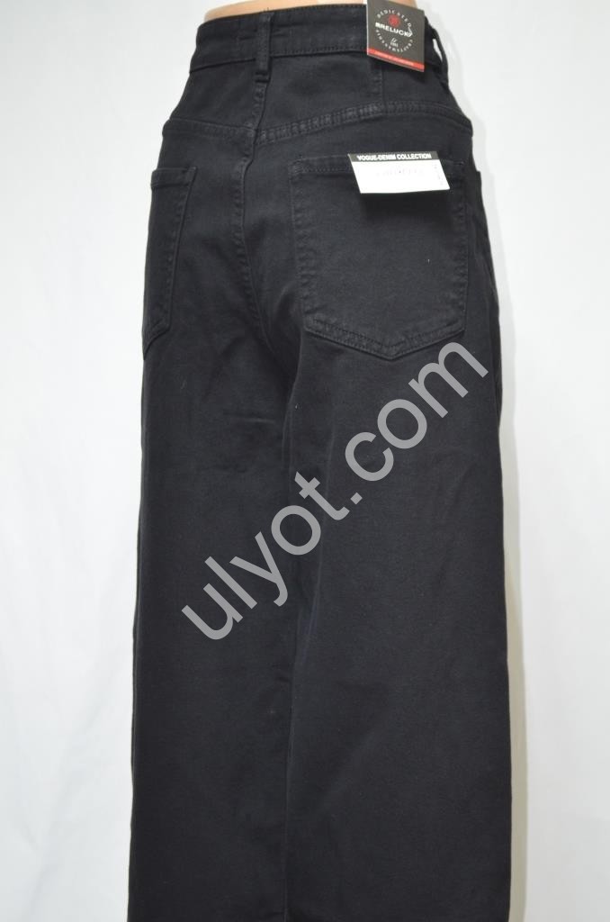 ДЖИНСЫ RELUCKY (31-38) БАЙКА ЧЕРНЫЙ V0386-6