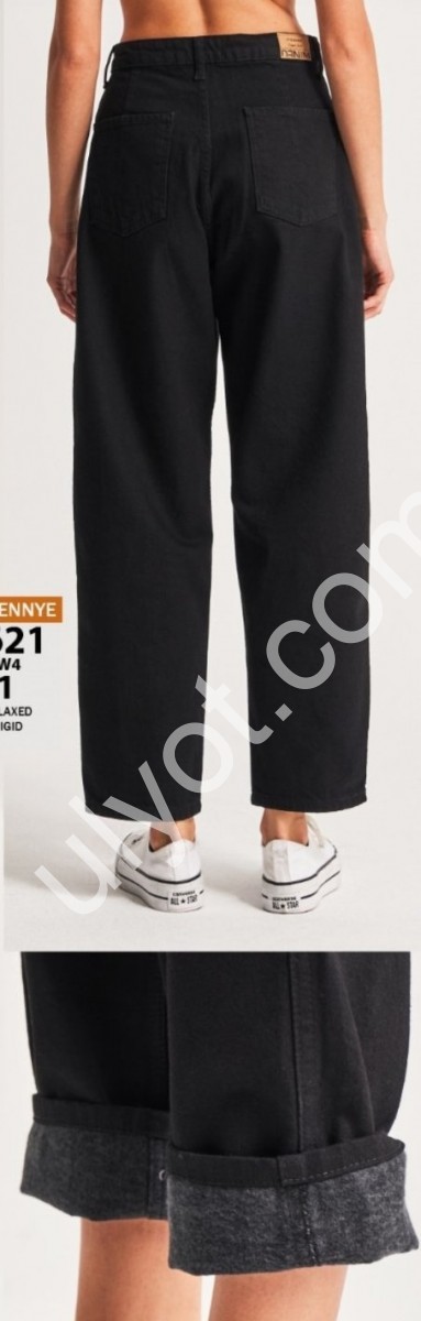 ДЖИНСИ IT'S BASIC (34-42) БАЙКА ЧОРНИЙ 3621/1w4/1