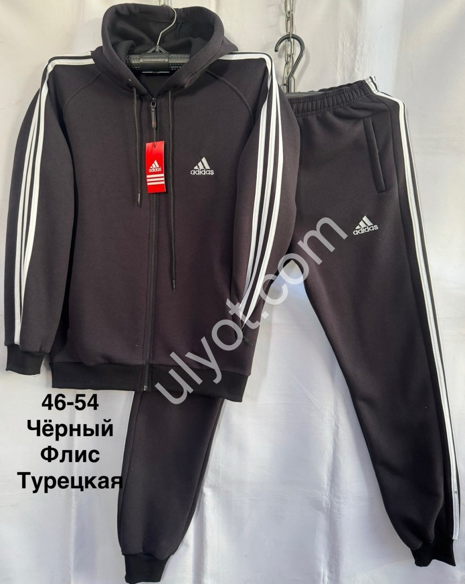 СПОРТ.КОСТЮМ A01 (46-54) ФЛІС МАНЖЕТ ЧОРНИЙ